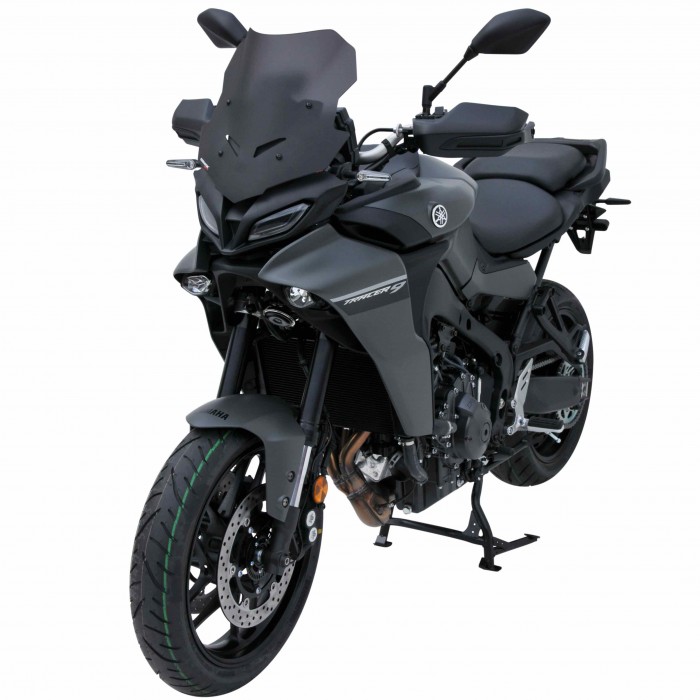 0302Y98 YAMAHA TRACER 9 GT 2021 BULLE SPORT ERMAX NOIRE SATIN