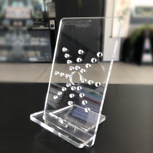 Plexiglas support for smartphone and tablet