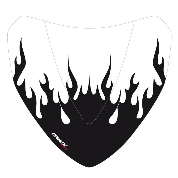 Sérigraphie noire Flaming pour saute vent Sérigraphie noire Flaming pour saute vent