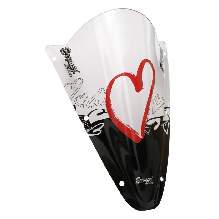 Black and red Hearts silkscreen for screen and windshield Black and red Hearts silkscreen for screen and windshield