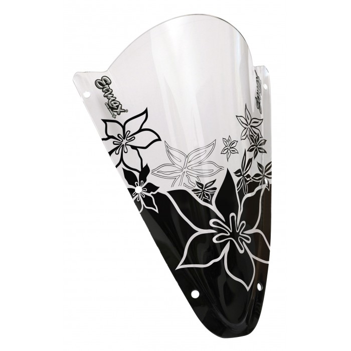 Black Hawaïan Flowers silkscreen for screen and windshield Black Hawaïan Flowers silkscreen for screen and windshield