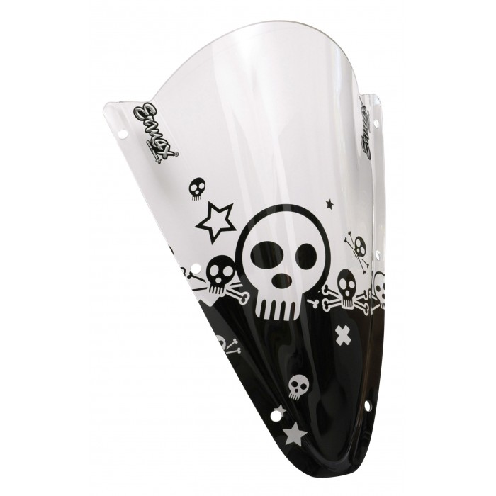 Sérigraphie Punk Fashion noire pour bulle et pare-brise Sérigraphie Punk Fashion noire pour bulle et pare-brise